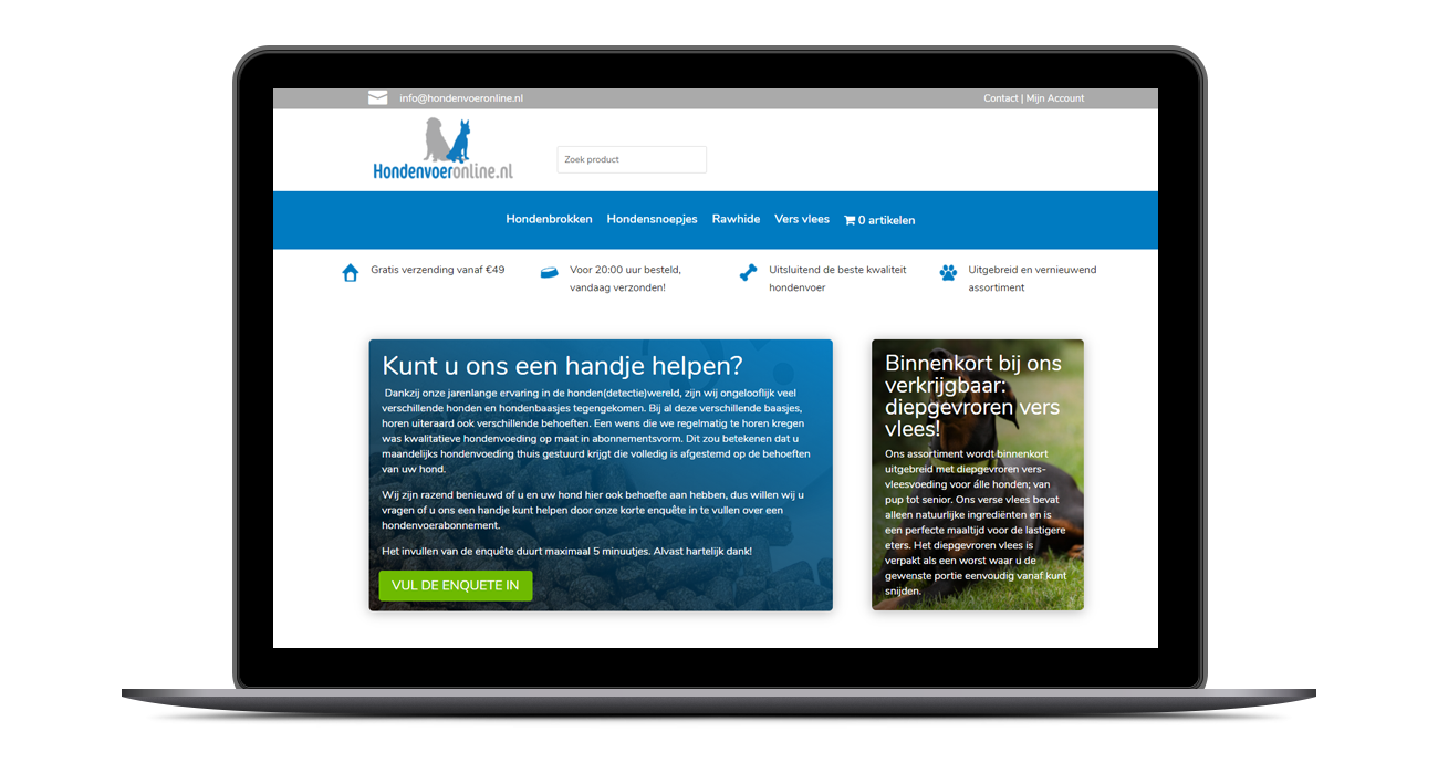 Website-Kinderdagverblijf Hondenvoer Online